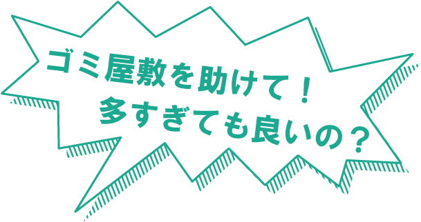 ゴミ屋敷を助けて！多すぎても良いの？